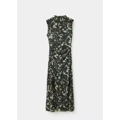 Robe froncée imprimée MANGO