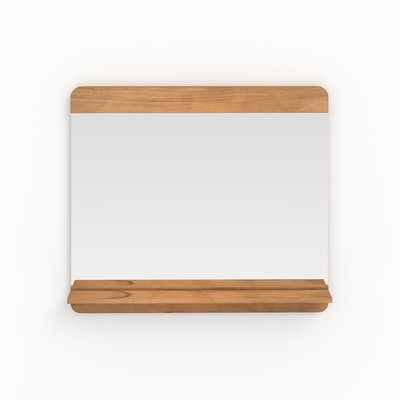 Miroir mural de salle de bain rectangulaire avec étagère - NYMPHEA RENDEZ-VOUS DÉCO