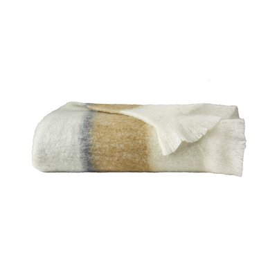 Couvre lit en mohair rose, KARMA OLIVIER DESFORGES