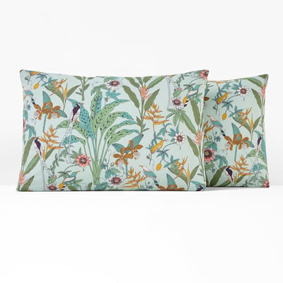 Funda de almohada de percal de algodón, Eden Flower LA REDOUTE INTERIEURS