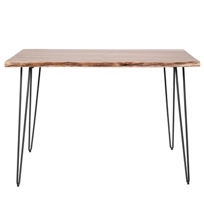 Table haute en bois avec piètement en acier - KITCHEN MATHI DESIGN