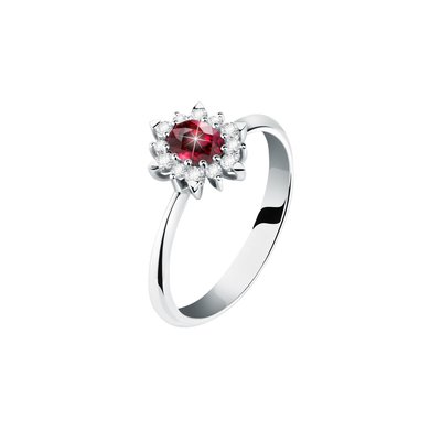 Bague en or blanc 750 et rubis PASSIONE BLUESPIRIT