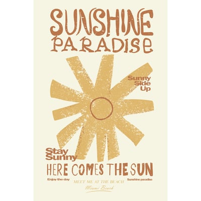 Tableau Sur Toile Sunshine Paradise ILLUSION CEANOTHE