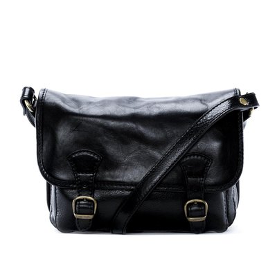 Sac bandoulière cartable cuir italien lisse NAGAÏ OH MY BAG