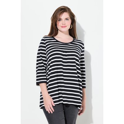 T-shirt rayé avec plis fantaisie ULLA POPKEN