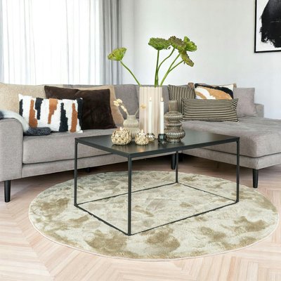 Table basse rectangulaire noire - design minimaliste TALLINN PIER IMPORT