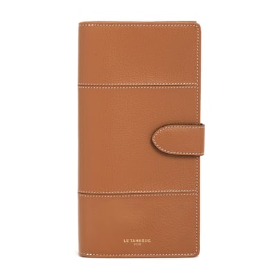 Porte-Chéquier En Cuir Lisse Rouge - Format Compact Et Pratique