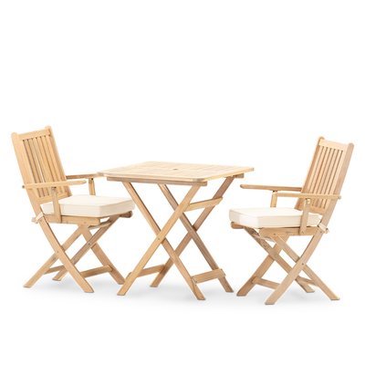 Salon de jardin, 2 chaises, JAVA LIGHT DEFORA HOME