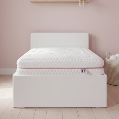 Matelas bébé Sweet Dreams Rose - Mousse déhoussable - Fabriqué en France - 14 cm d'épaisseur - Accueil moelleux MINEA