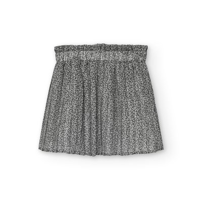 Jupe courte plissée en mousseline de soie BOBOLI