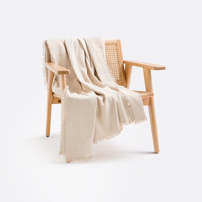 Panama Fringed 100% Cotton Blanket LA REDOUTE INTERIEURS
