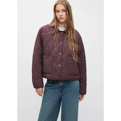 Veste matelassée détails velours côtelé MANGO TEEN