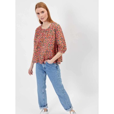 Blouse imprimée coton bio et lin POONAM PRINCESSE NOMADE