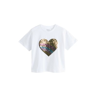 T-shirt motif cœur à sequins NEXT