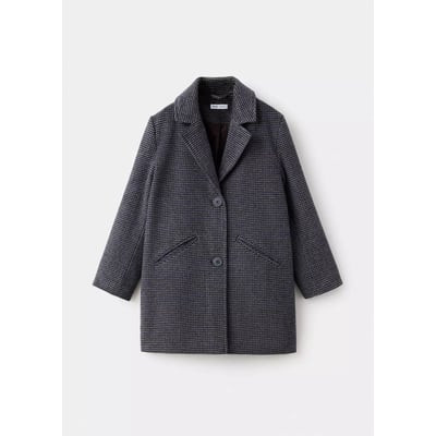 Manteau long pied-de-poule MANGO KIDS