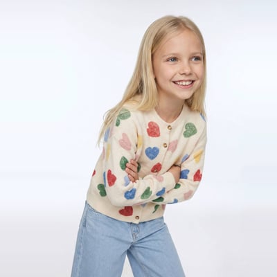 Cardigan imprimé coeurs MONOPRIX