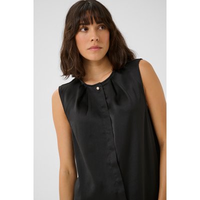 Robe chemisier sans manches pour femmes en Turquoise