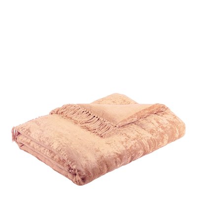 Futon PAULA en velours irisé - Rose - 180 x 80 cm BLANC D’IVOIRE