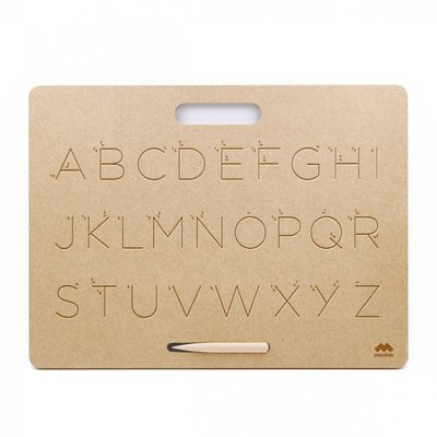 Tablette écriture majuscules scripts Montessori MAZAFRAN