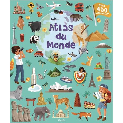 400 autocollants Atlas du monde PICCOLIA EDITIONS