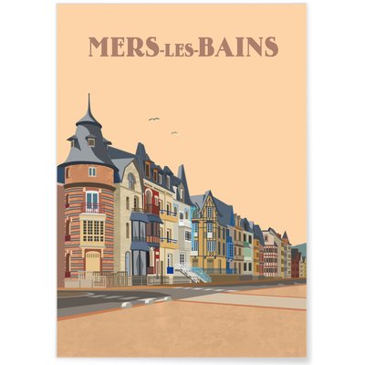 Affiche ville Mers-les-Bains L'AFFICHERIE