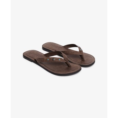 Tongs en Simili Cuir Embossé Coupe Classique SUPERDRY