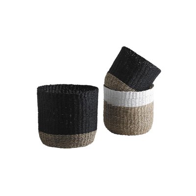 Cache-pots en jonc et corde (lot de 3) AUBRY GASPARD