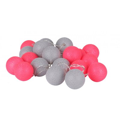 Guirlande Lumineuse Led sur Secteur Multicolore - Gris et Rose WADIGA