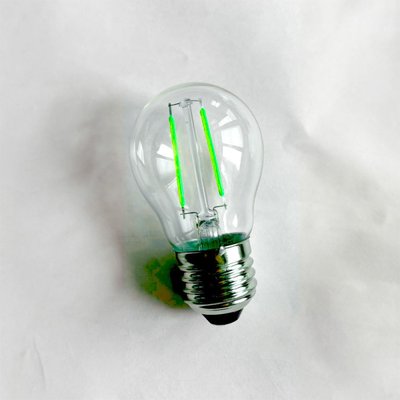 Ampoule filament vert E27 2W pour guirlande guinguette MILLUMINE
