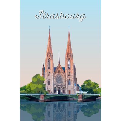Tableau Mural Cathédrale Notre-dame Strasbourg ARCHITECTURE CEANOTHE