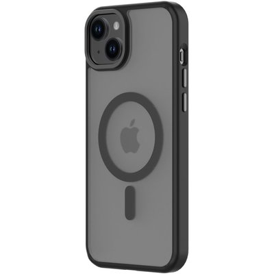 Coque bumper iPhone 15 Plus MagSafe Hybrid SNAP noir QDOS