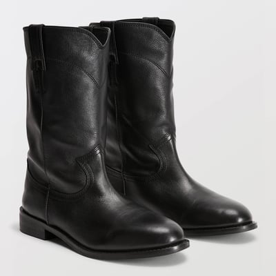 Bottes plates en cuir MONOPRIX