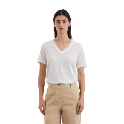T-shirt ras du cou en jersey slub en mélange de coton et de viscose MARC O'POLO