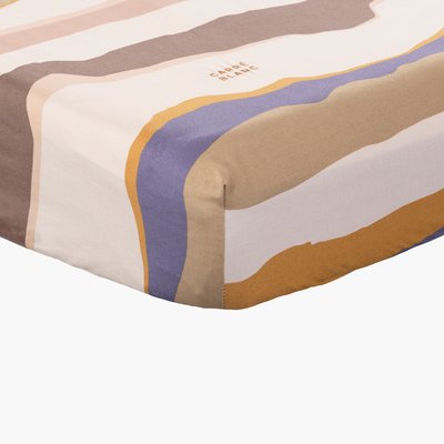 Drap housse coton SONORA CARRE BLANC