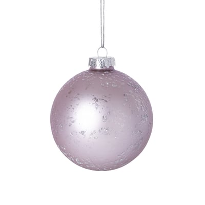 Boule de noël décorative pailletée et mate en verre D8 SIA DECO