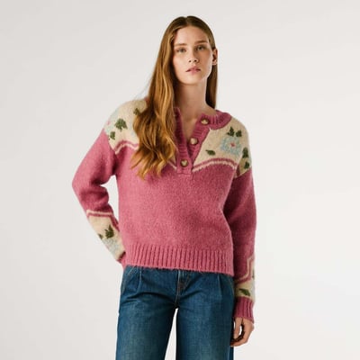 Pull À Col Rond Avec Fleurs PEPE JEANS
