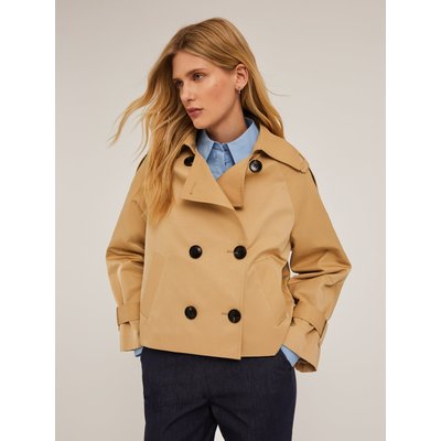Trench court en tissu de coton mélangé avec doublure intérieure MOTIVI