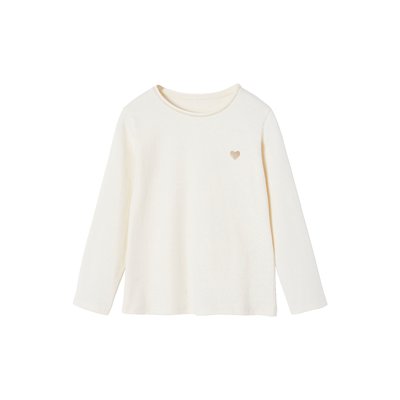 T-shirt Basics coeur pailleté manches longues VERTBAUDET