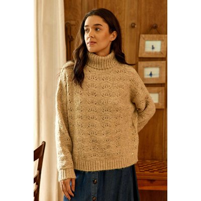 Pull col roulé, maille fantaisie, MADISON LA PETITE ETOILE