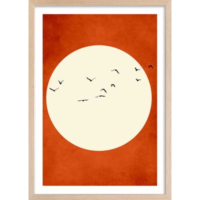 Affiche illustration ""Chaleur rouge"" HEXOA