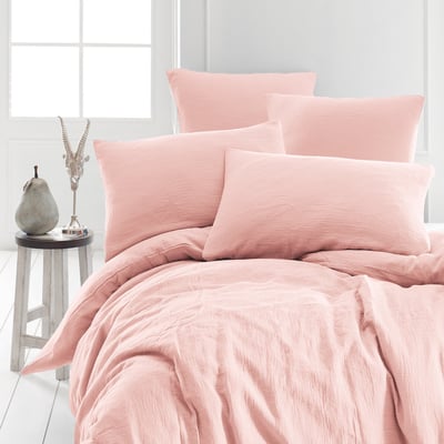 Parure housse de couette gaze de coton + 2 taies 65x65 cm LOFT SENSEI MAISON
