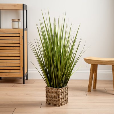 85cm Artificial Grass in Seagrass Square Pot SO'HOME