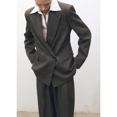 Veste costume oversize croisée MANGO