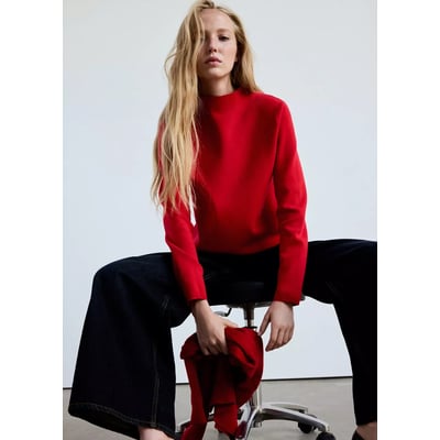 Pull-over maille col montant MANGO