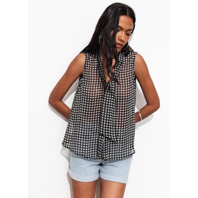 Blouse lavallière sans manches PROMOD