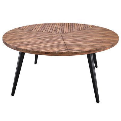 Table basse ronde en bois d'acacia D80 cm - ELLA RENDEZ-VOUS DÉCO