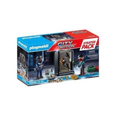 City Action Starter Pack Policier avec cambrioleur de coffre-fort PLAYMOBIL