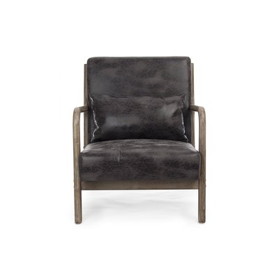 Fauteuil avec accoudoirs en lin matelassé - SEVENTIES HELLIN, DEPUIS 1862