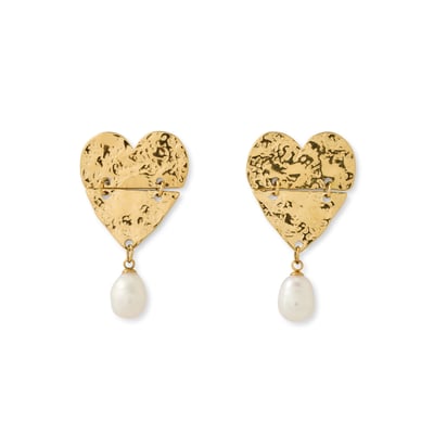 Boucles d'oreilles pendantes coeur DAXON