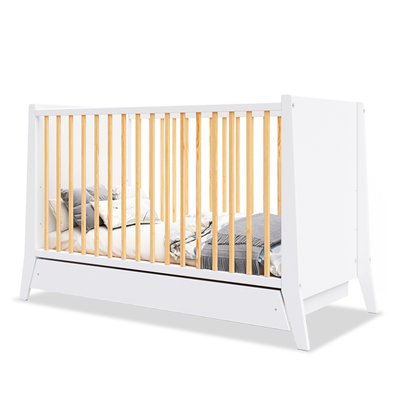 Lit bébé évolutif avec tiroir TIMEO (matelas non inclus) MINEA